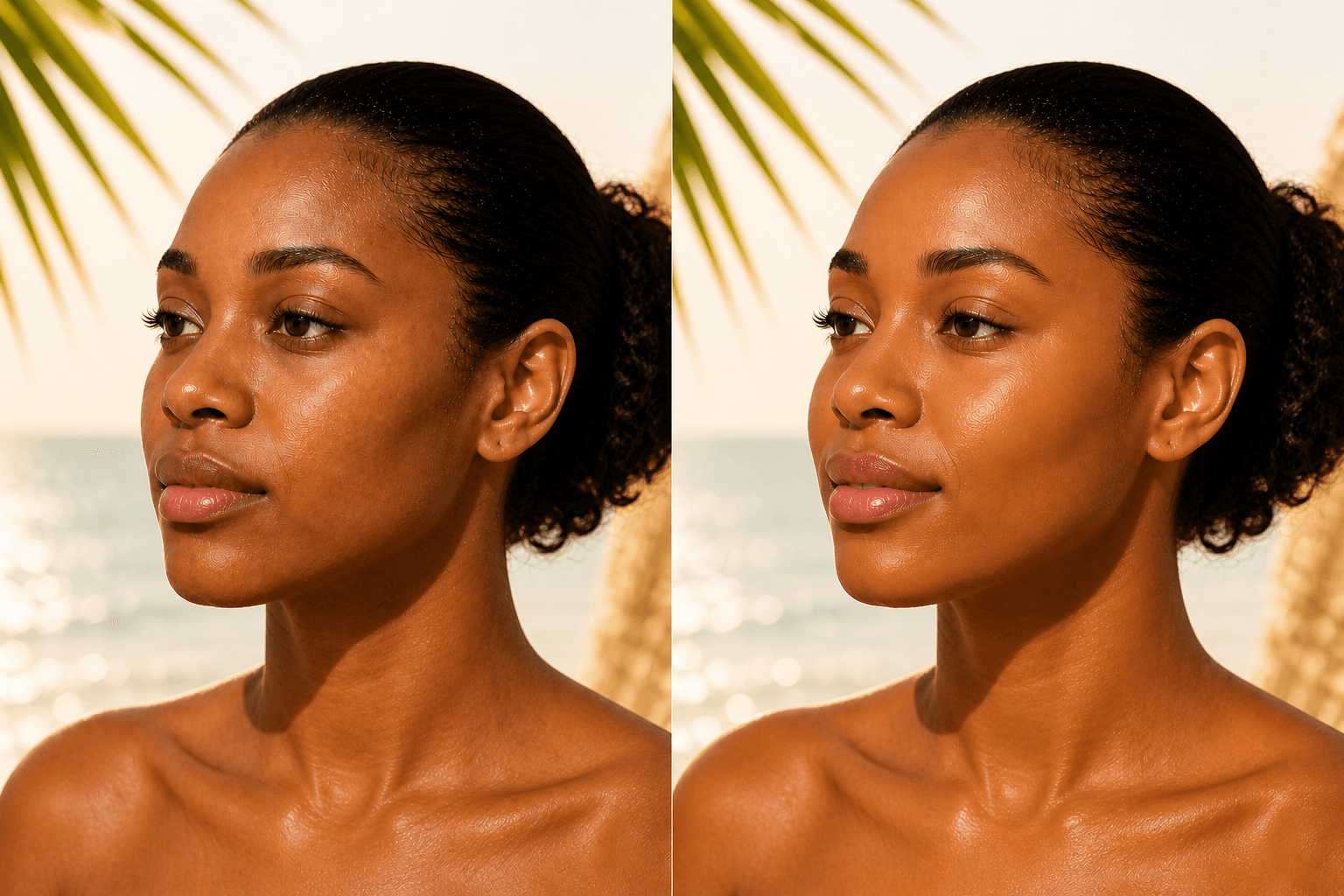 Before and after ORUN SPF 50+ — real skin results
