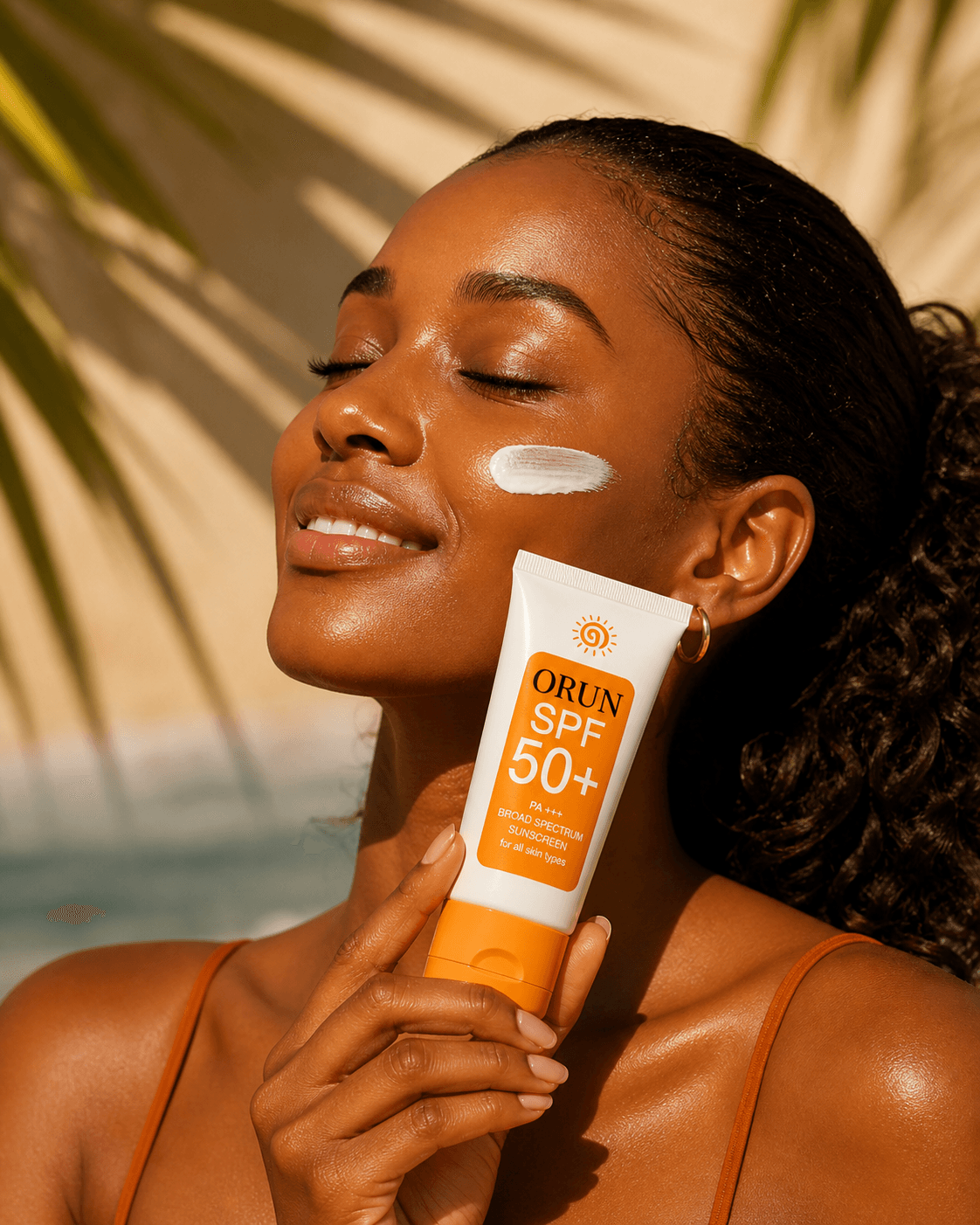 ORUN SPF 50+ texture — lightweight, no white cast